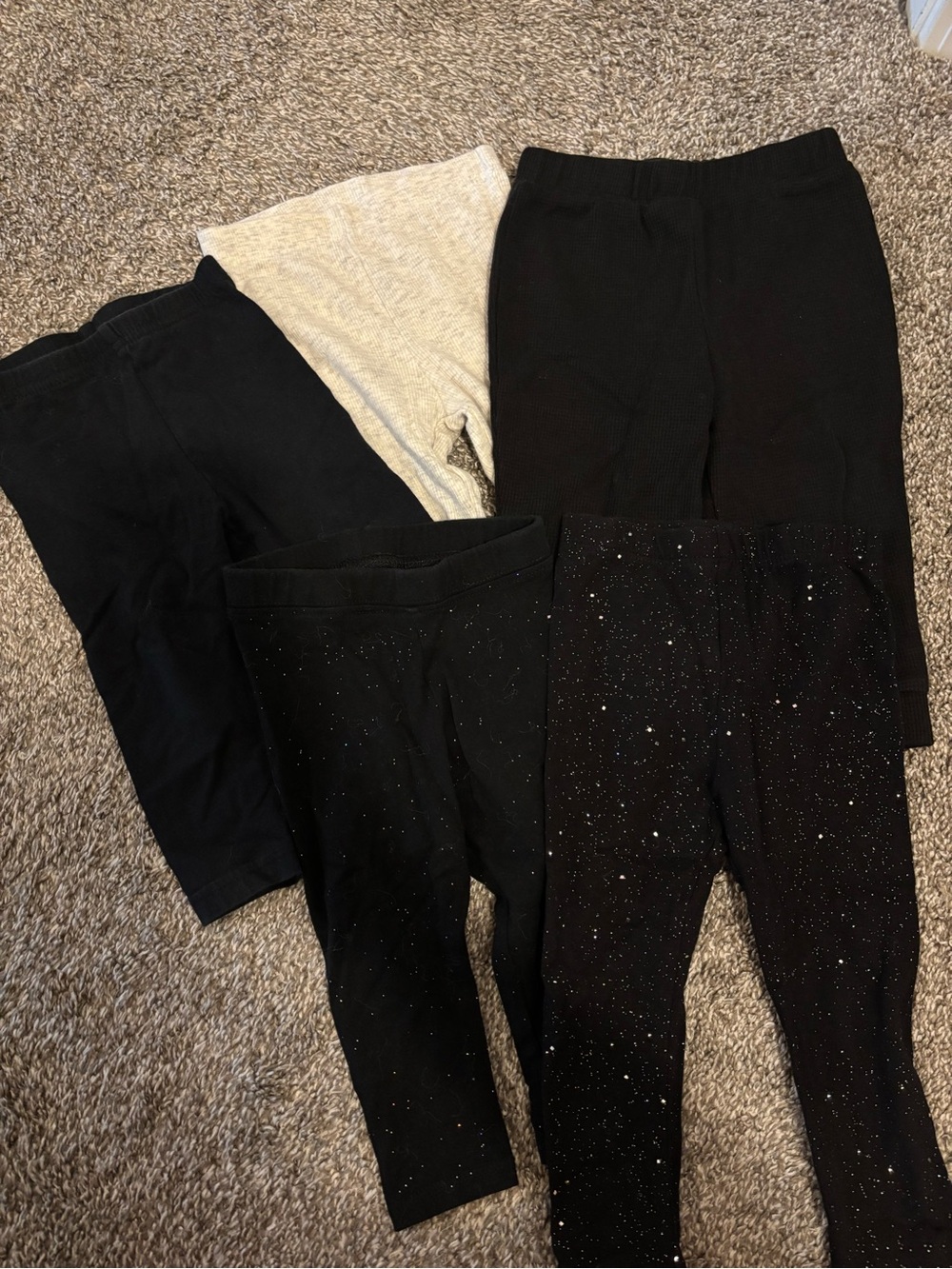 Cat & Jack Black and Light Gray Girls' Leggings Variety Pack